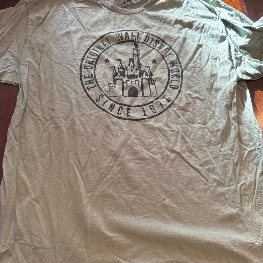Disney Men's Light Gray Castle T-Shirt